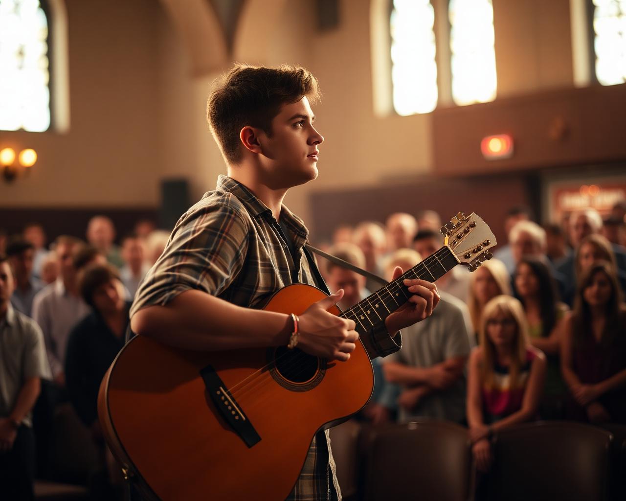 Tocando na igreja